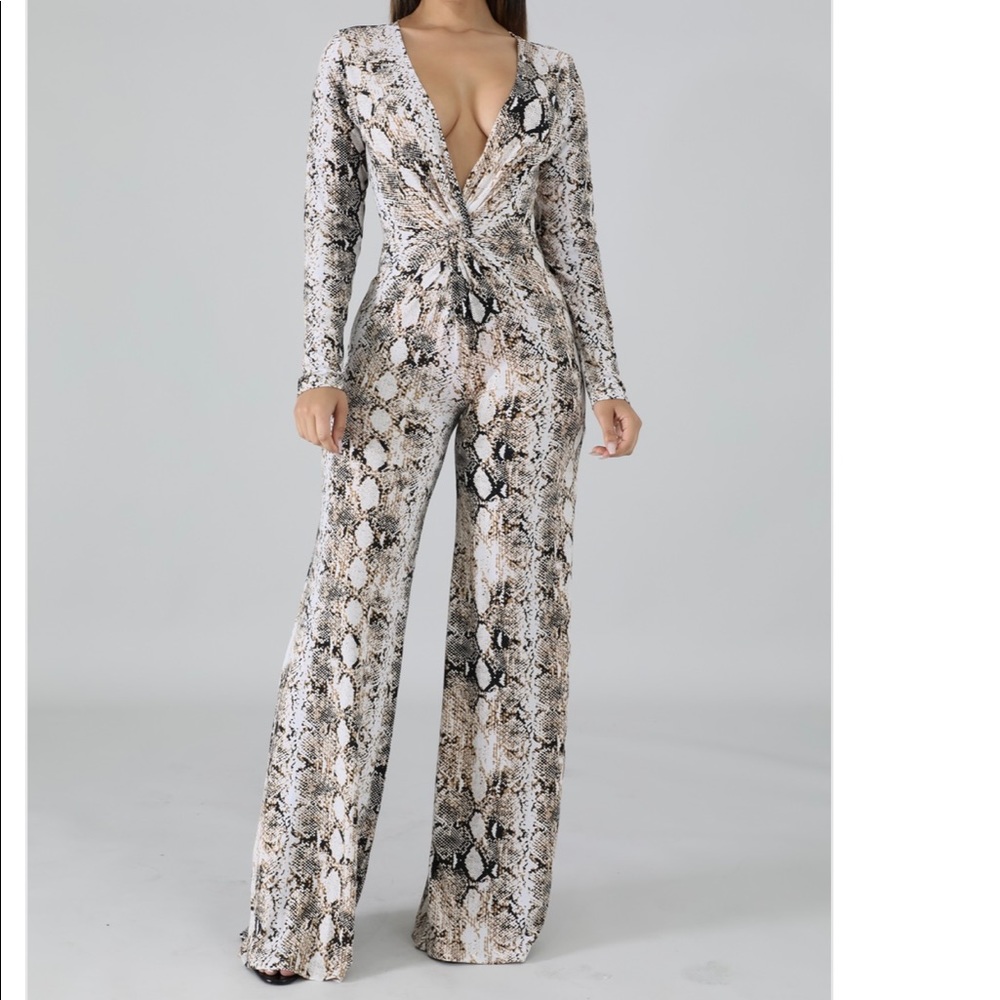Carmen Snakeskin Jumpsuit